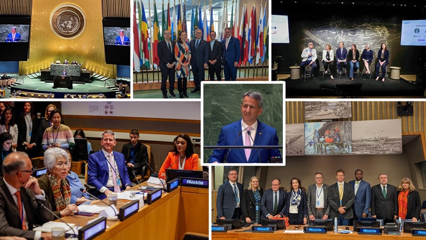 Collage of Ecolab at the UN Water Conference