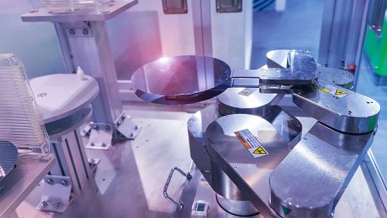 Silicon wafer production on automated robotic arm