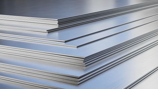 raw metal in an industrial metals plant